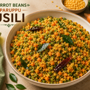 Carrot Beans Paruppu Usili