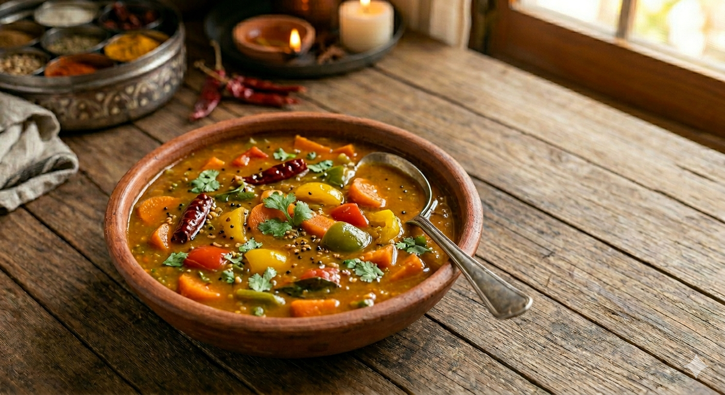 Carrot Bellpepper sambhar