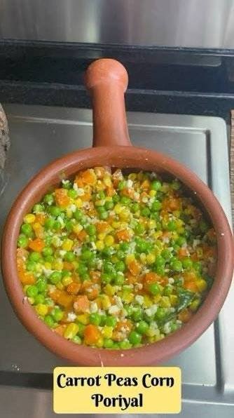 Carrot Corn Peas Poriyal